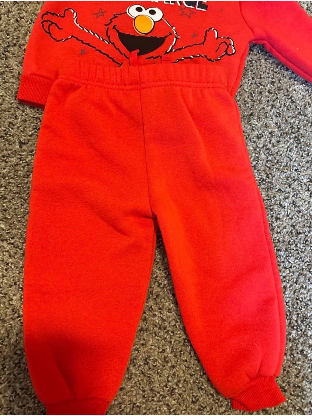 Sesame Street Red Elmo Graphic Hoodie Set 18 M Like New - Picture 4 of 4